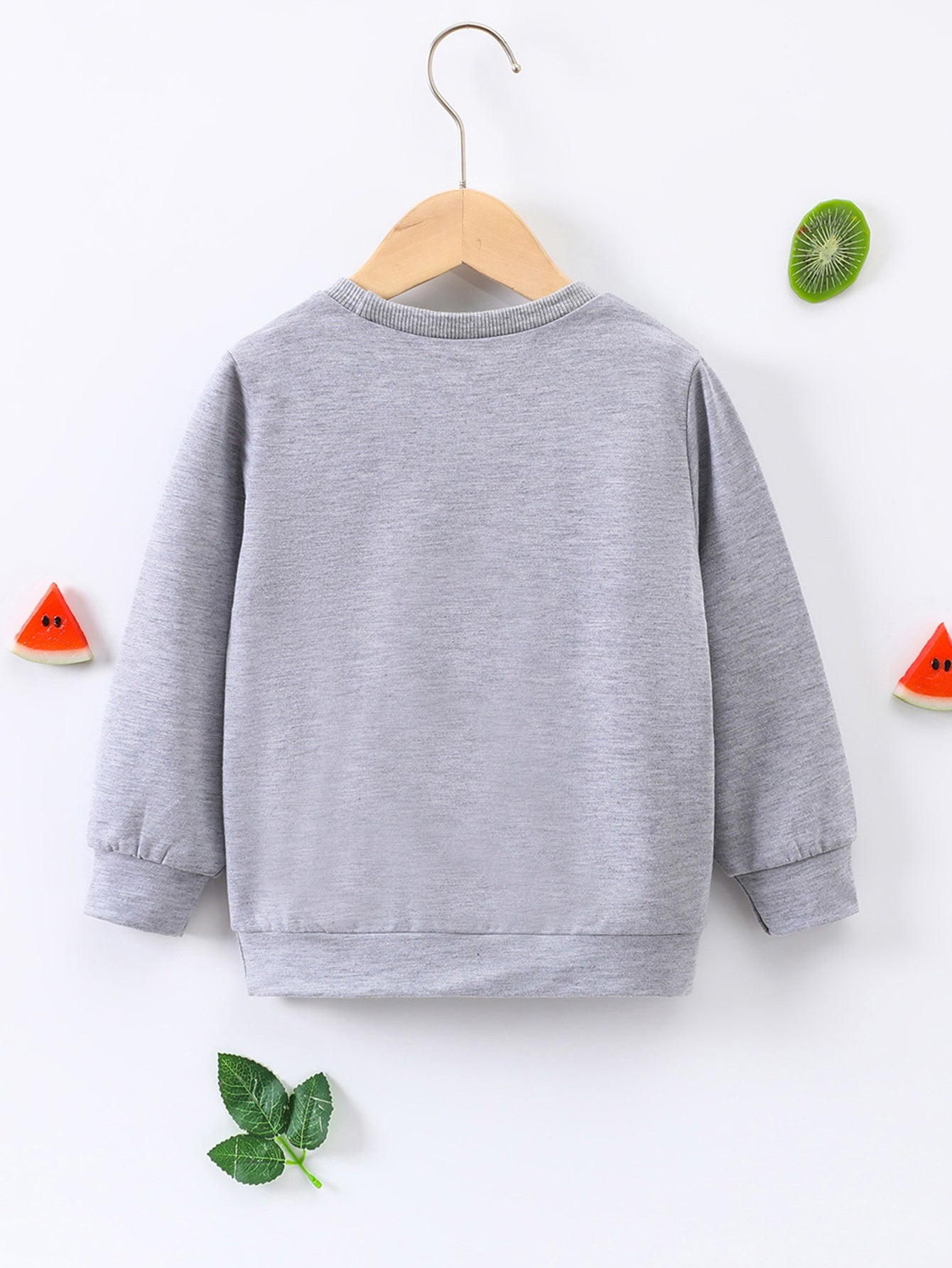 Colorful Smile Face Print Boys Casual Pullover Sweatshirt Crew Neck Tops