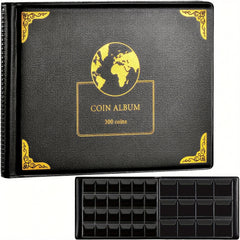Coin Collection Holder Book 300 Pockets Storage Case Album 20-38mm Coins