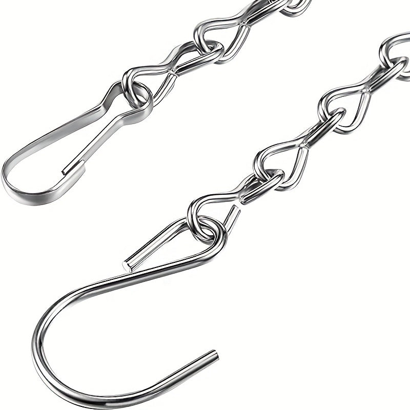 2pcs Hanging Chain For Bird Feeders Planters Lanterns And Ornaments Silvery