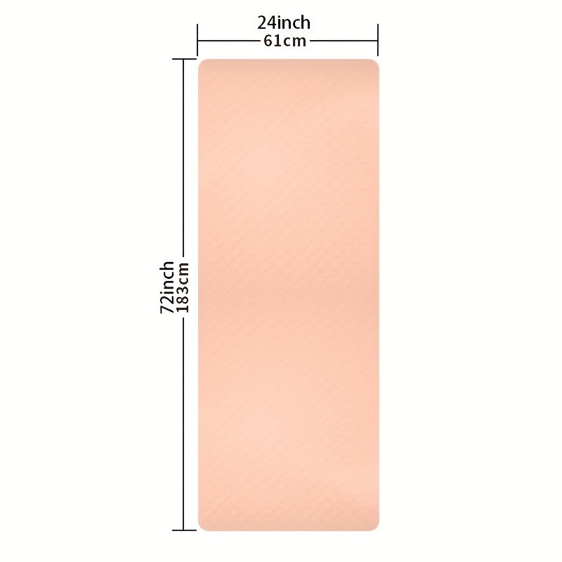 Monochrome Yoga Mat Non Slip Cushion 183x61 for Pilates & Yoga