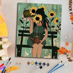 DIY Sunflower Girl Painting Kit for Beginners - Ideal Gift for Children