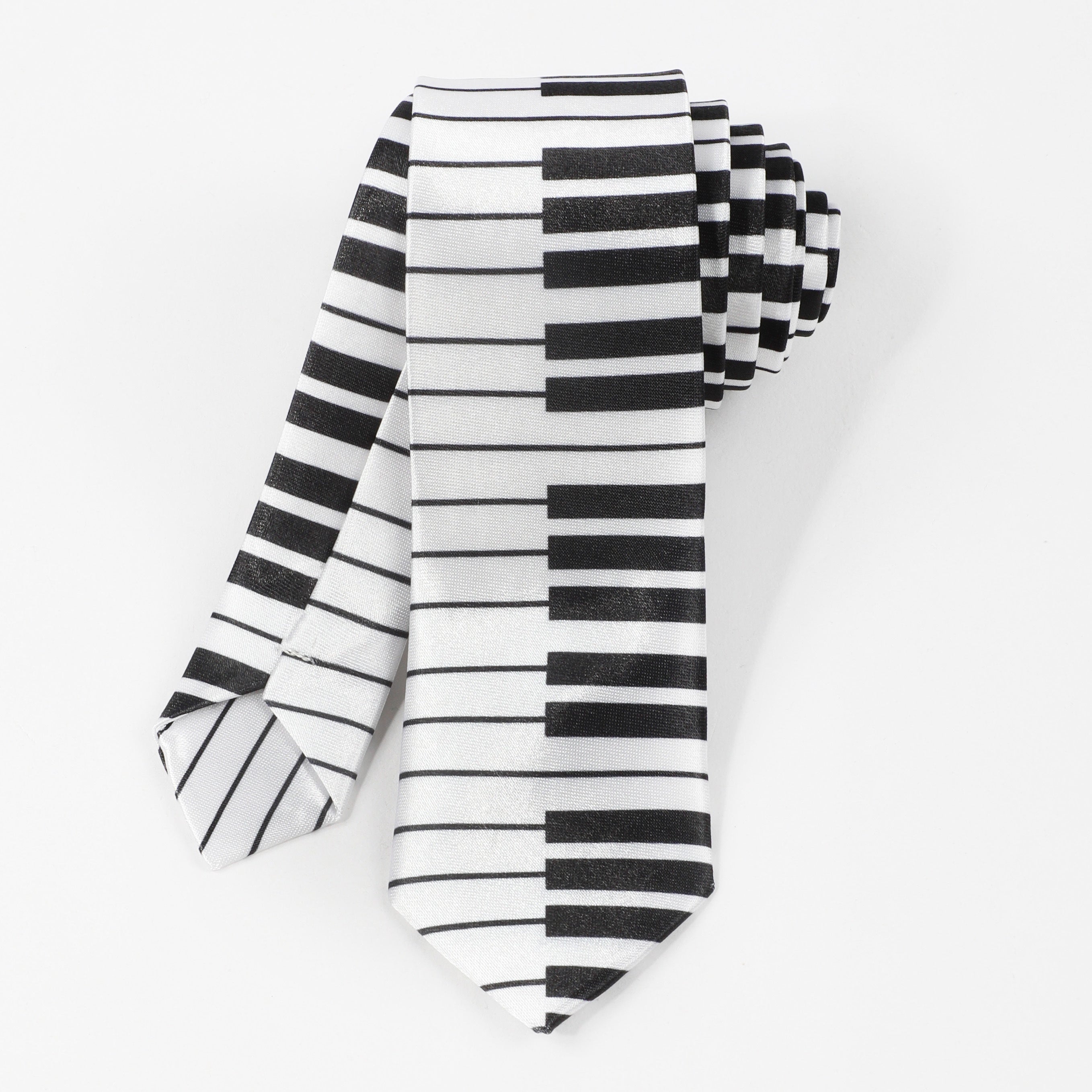 Men's Piano Keys Pattern Tie Clothing Decorative Accessories