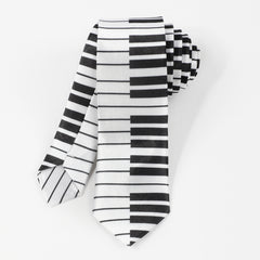 Men's Piano Keys Pattern Tie Clothing Decorative Accessories