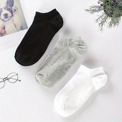 3 Pairs Ankle Socks Soft Lightweight All match Sports Socks Women's Stockings