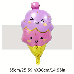 5pcs Cartoon Ice Cream Party Balloon Set