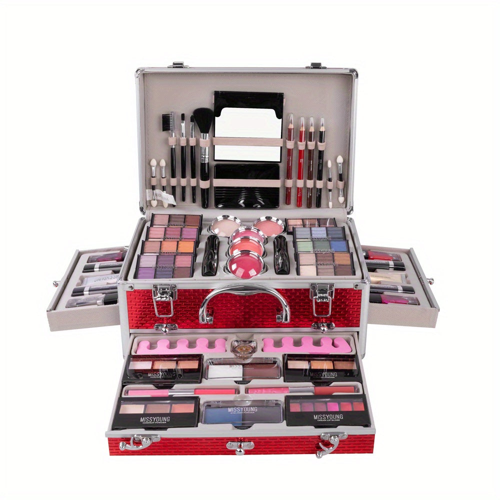 106 Pcs Makeup Kit Set For Girl Eyeshadow Lipstick Blush Brush Gift For Mom