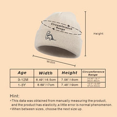 3pcs Baby Beanie Set Winter Warm Knitted Hat Dinosaur Embroidery