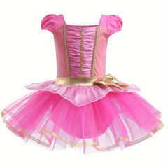 Cotton Sweet Short Sleeve Ballet Tutu Leotard Princess Dress