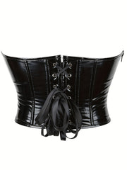 Strapless Corset Bustier Tummy Control Lace Up Body Shaper Women's Lingerie