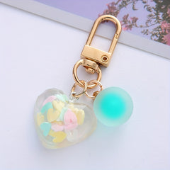Women's Heart Shaped Pendant Keychain Bag Decor Year Gift