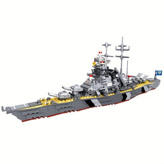 Building Blocks Aircraft Carrier Bismarck Warship Assembly Boys Toys