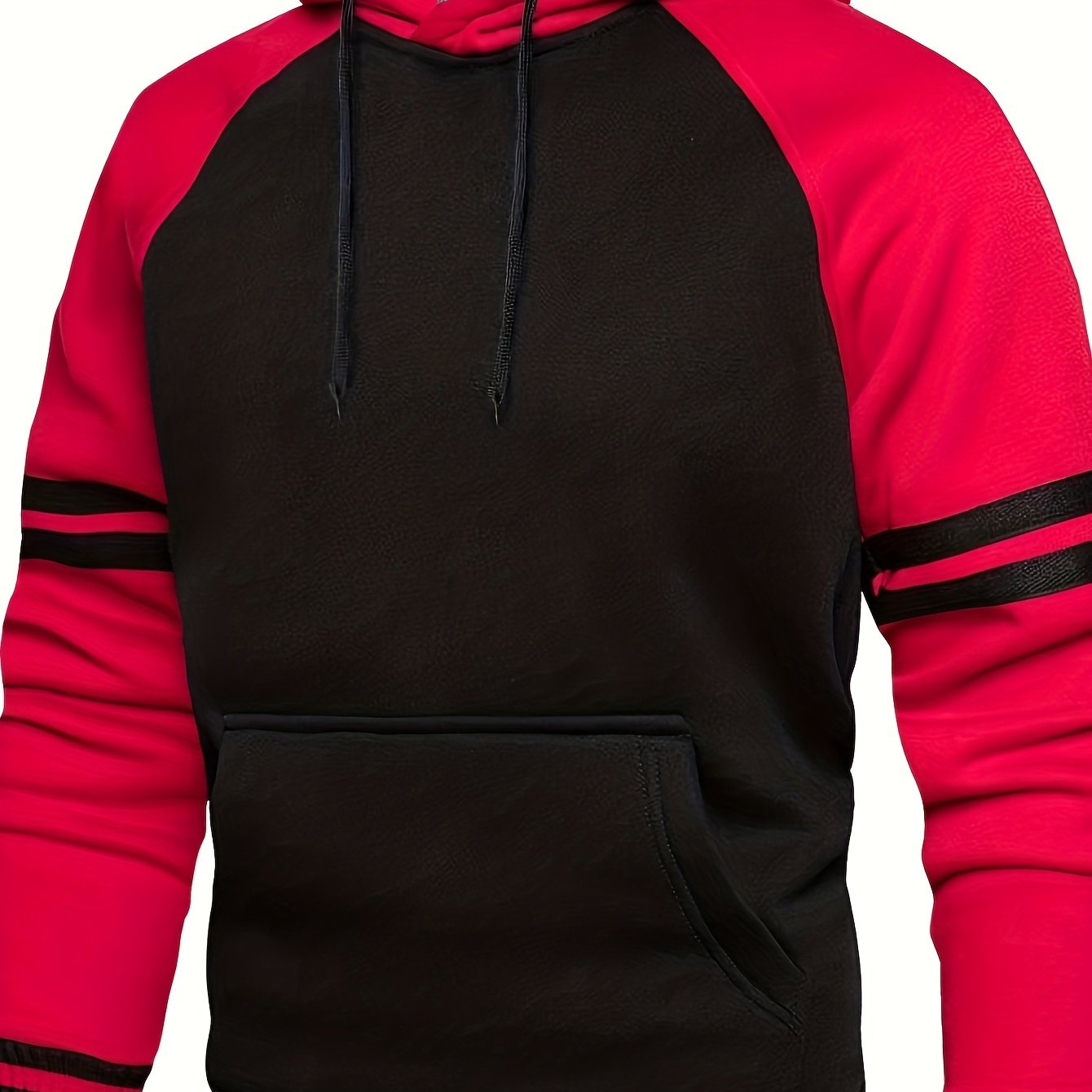 Men's Warm Fleece Hoodie with Drawstring & Pocket
