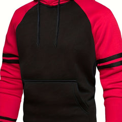 Men's Warm Fleece Hoodie with Drawstring & Pocket