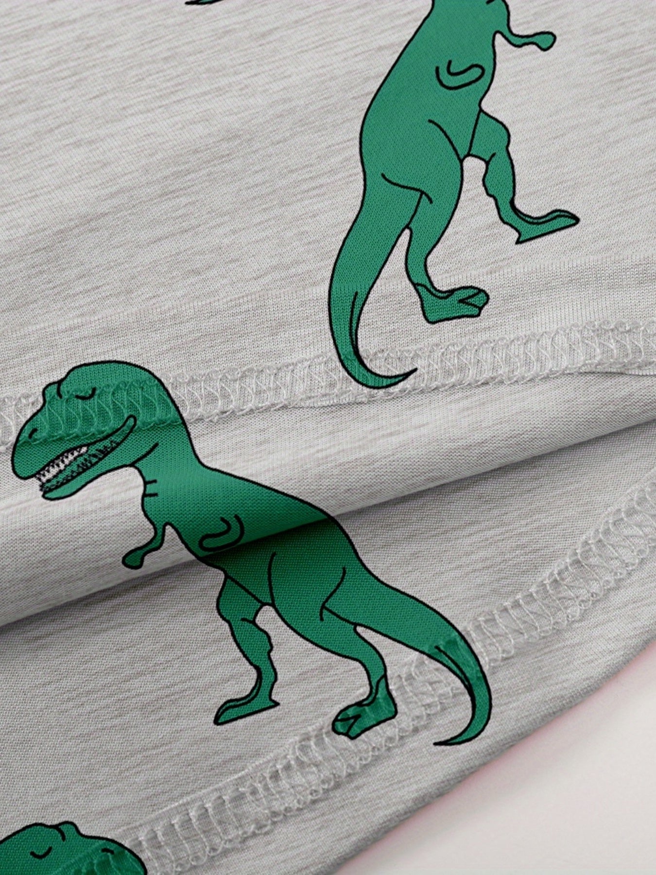 Dino Print Pajama Dress for Women