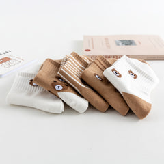 5 Pairs Women's Bear Tube Socks