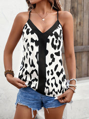Leopard Print Cami Top V Neck Summer Cami