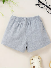 Baby Boys Letter Cartoon Print Casual Shorts