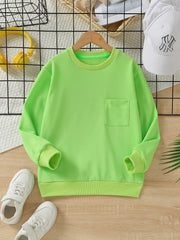 Unisex Kids Sweatshirt Long Sleeve Top Autumn Spring Active Pullovers