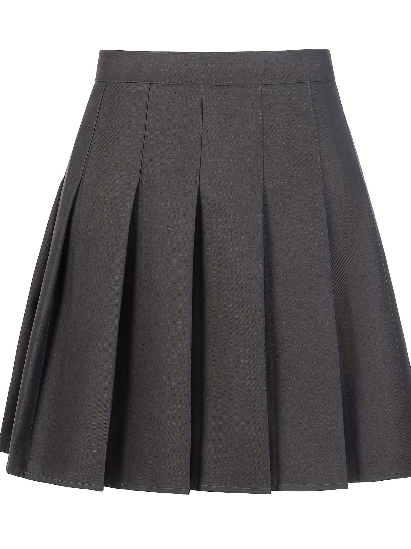 Kid Girls' Pleated Skirt High Waist Preppy Skirt Multicolor Optional