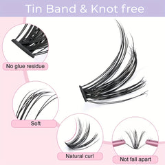 Natural Look False Eyelashes 280 Individual Lashes for DIY Eyelash Extension