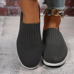 Women's Air Cushion Sock Shoes Comfort Knitted Slip On Platform Shoes