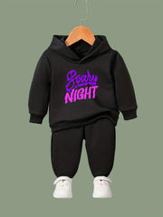 OERYUI 2pc Activewear Set SCARY NIGHT Print Hoodies Pants Set