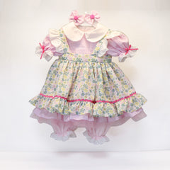 Toddler Time Baby Outfit For 63.5 Cm Baby Dolls Dress Pastel Floral Print