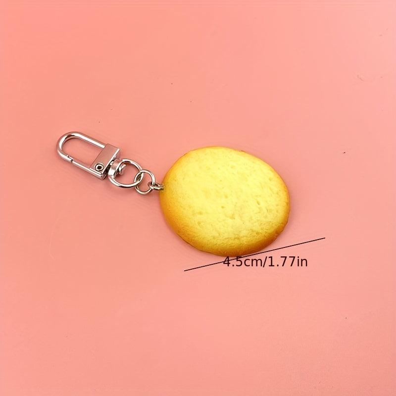 Simulation Cookie Keyring Pendant Love Soda Cracker Decoration Gift