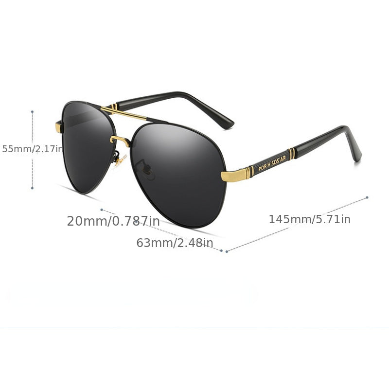 Men's Polarized Photochromic Square Sunglasses UV Protection