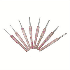 8pcs Crochet Hooks Set Knitting Tool Suit Crochet Printing Aluminum