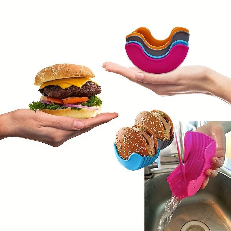 Silicone Burger Clip Retractable Burger Fixed Box Anti-fall Holder