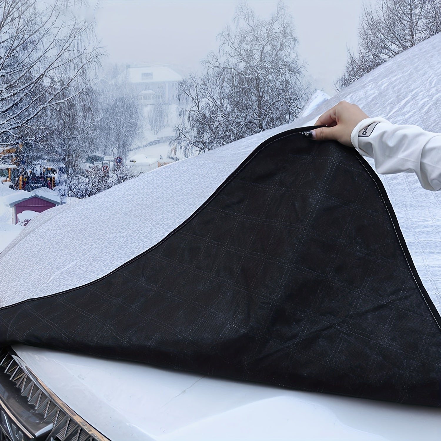 Portable Auto Sun Shade Windshield Snow Cover UV & Snow Resistant
