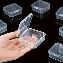 5Pcs Clear Square Boxes for Jewelry Storage
