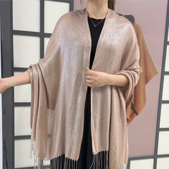 Glitter Tassel Shawl Cape Bridal Wedding Wrap