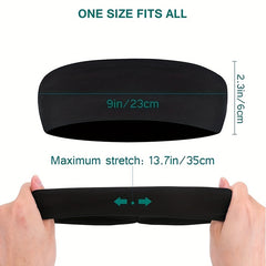 3pcs Outdoor Non Slip Sweatband Set Lightweight Elastic Hairband