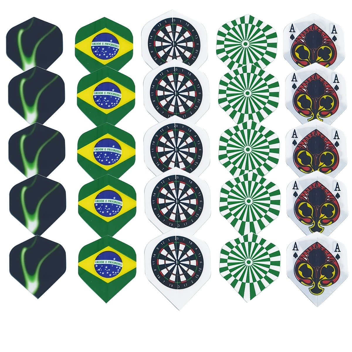 25pcs Darts Wings National Flag Pattern Darts Accessories