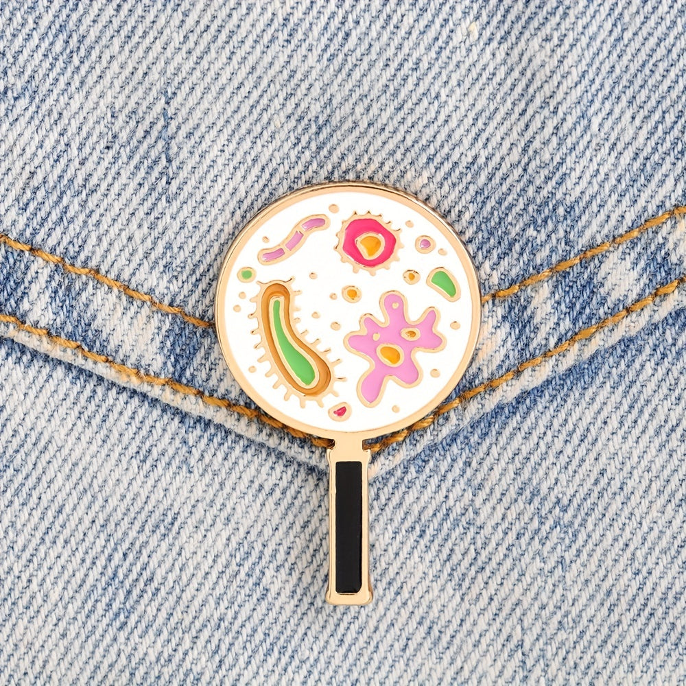 Microbial Bacteria Brooch For Clothing Bags Jackets Hat