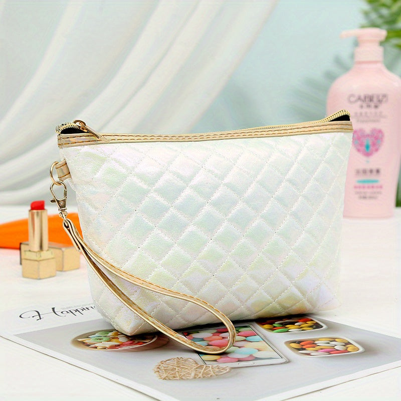 Rhombus Laser Makeup Bag Travel Storage Gradient Toiletry Bag