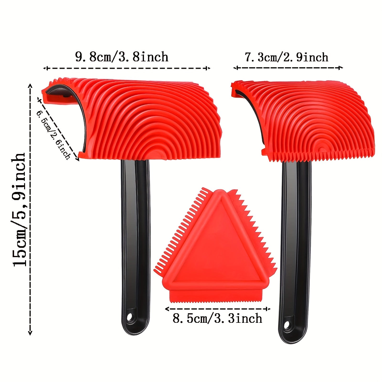 3pcs Wood Graining Painting Tools DIY Grain Painting Tool