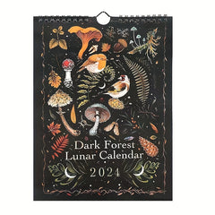 Dark Forest Animal Pattern Wall Calendar Halloween Christmas Gift