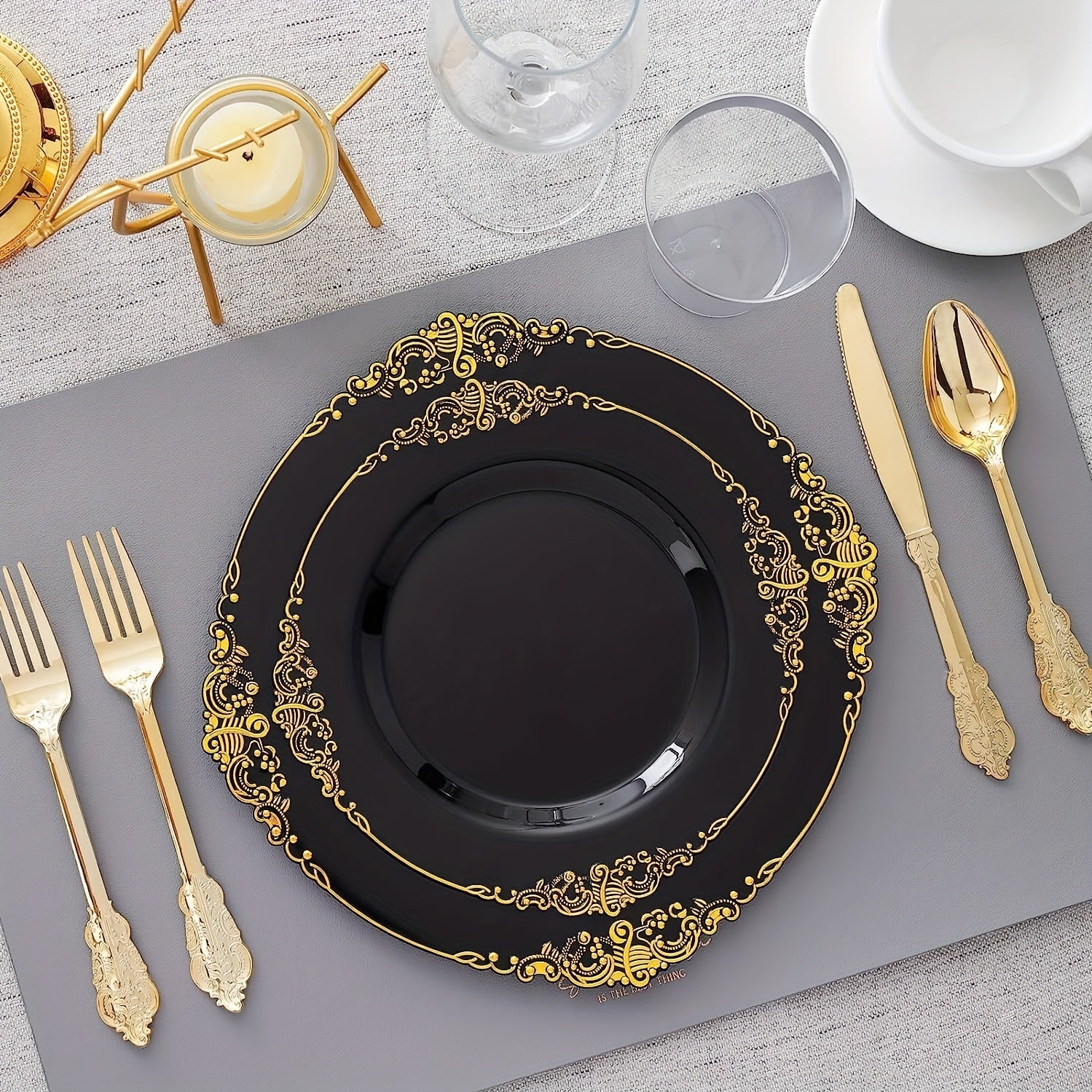 175pcs Disposable Dinnerware Sets for Halloween Party Decor