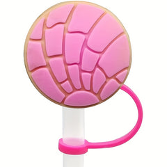 6pcs Silicone Straw Cap Cartoon Series Cup Decoration