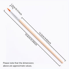 Wooden Handle Nylon Bristles Paintbrushes for Art Painting