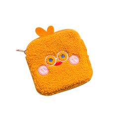 Cartoon Plush Shoulder Bag Small Cosmetic Bag for Travel