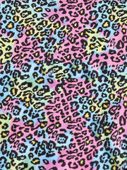 Colorful Leopard Pattern Girl's 2pcs Hoodie & Leggings Set Outfits