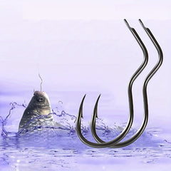12Pcs Carbon Steel Fishing Hook for Carp Fishing