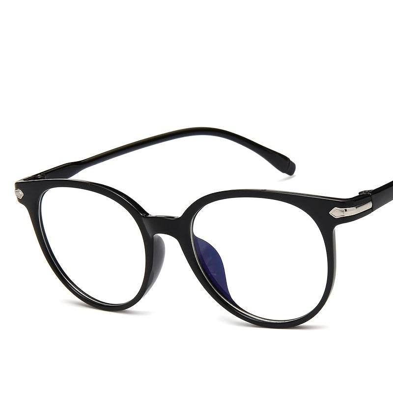Clear Lens Glasses For Women Men Cat Eye Round PC Frame Eyeglasses