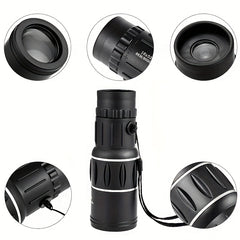 Compact 16x52 HD Monocular Telescope for Camping and Bird Watching