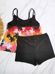 Coconut Tree Tankini Set Plus Size