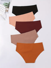 5pcs Seamless Low Waist Panties Women's Lingerie